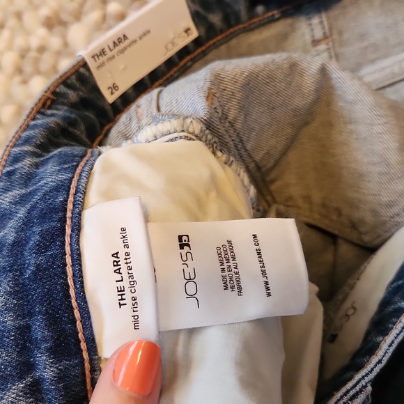 COPY - NWT Joe's Jeans Lara mid-rise cigarette ankle patchwork 26 - Picture 6 of 7